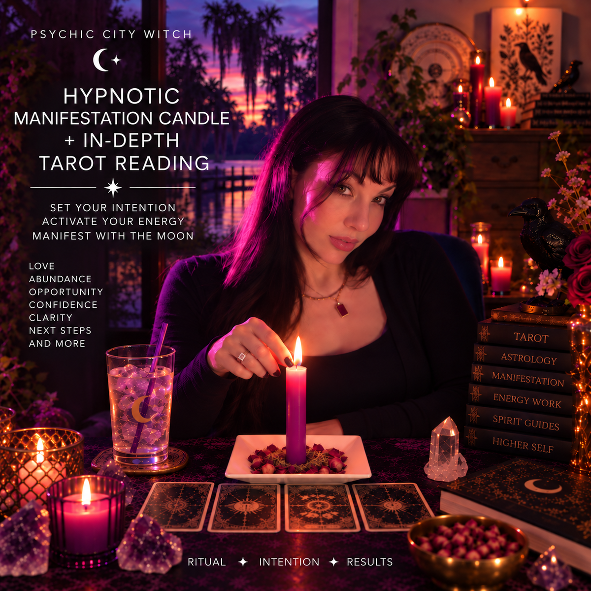 TikTok: LIVE Hypnotic Manifestation Candle + In-Depth Reading + Ebook